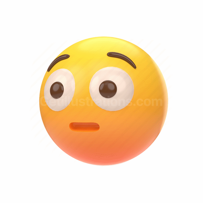 emoticon, emoji, sticker, face, wow, surprise, left